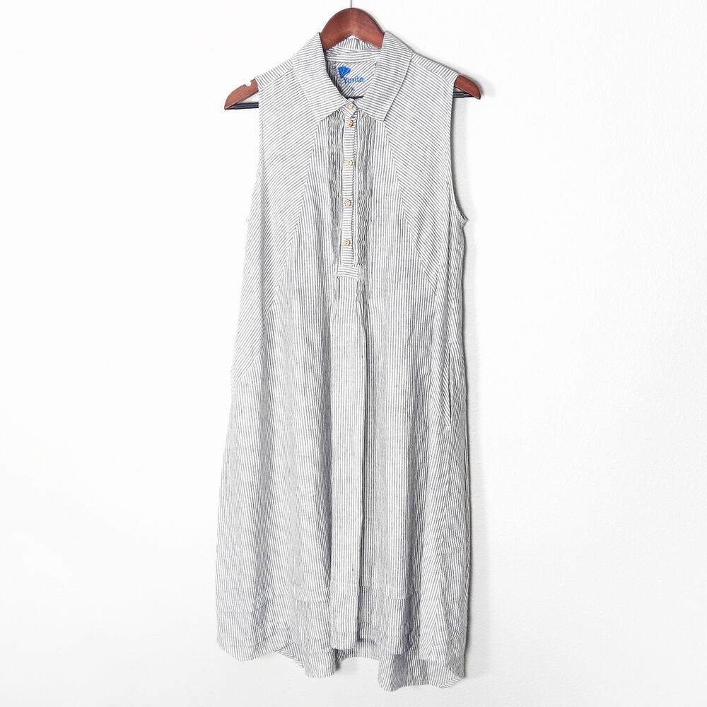 Yuvita Sleeveless Maxi Dress XL Scandi Linen Slow Fashion Minimalist